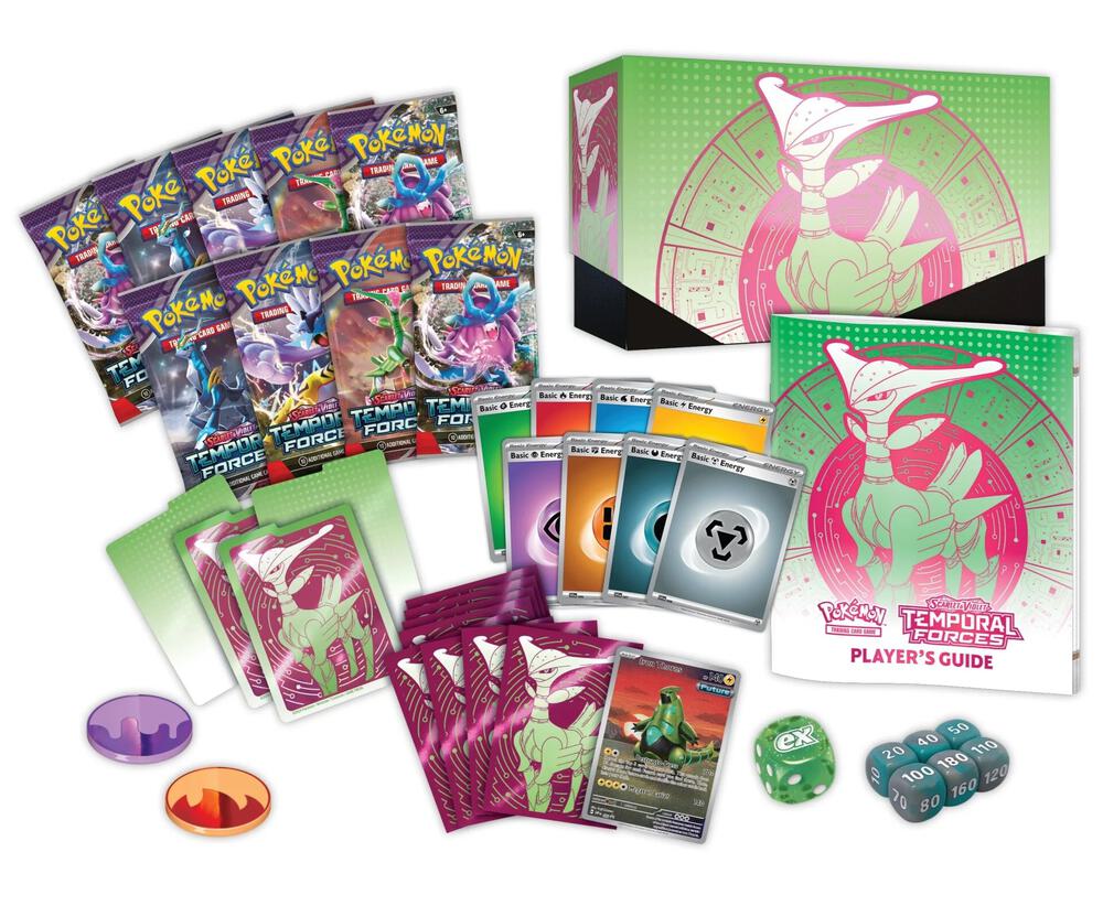 Pokémon TCG: Scarlet & Violet Temporal Forces Elite Trainer Box (Iron Leaves)