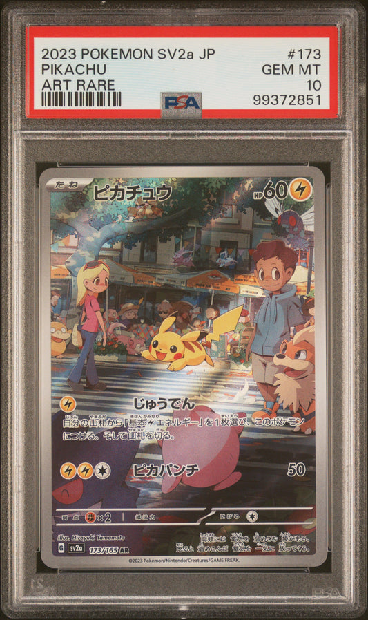 2023 Pokemon Japanese Sv2a-Pokemon 151 #173 Pikachu Art Rare PSA 10