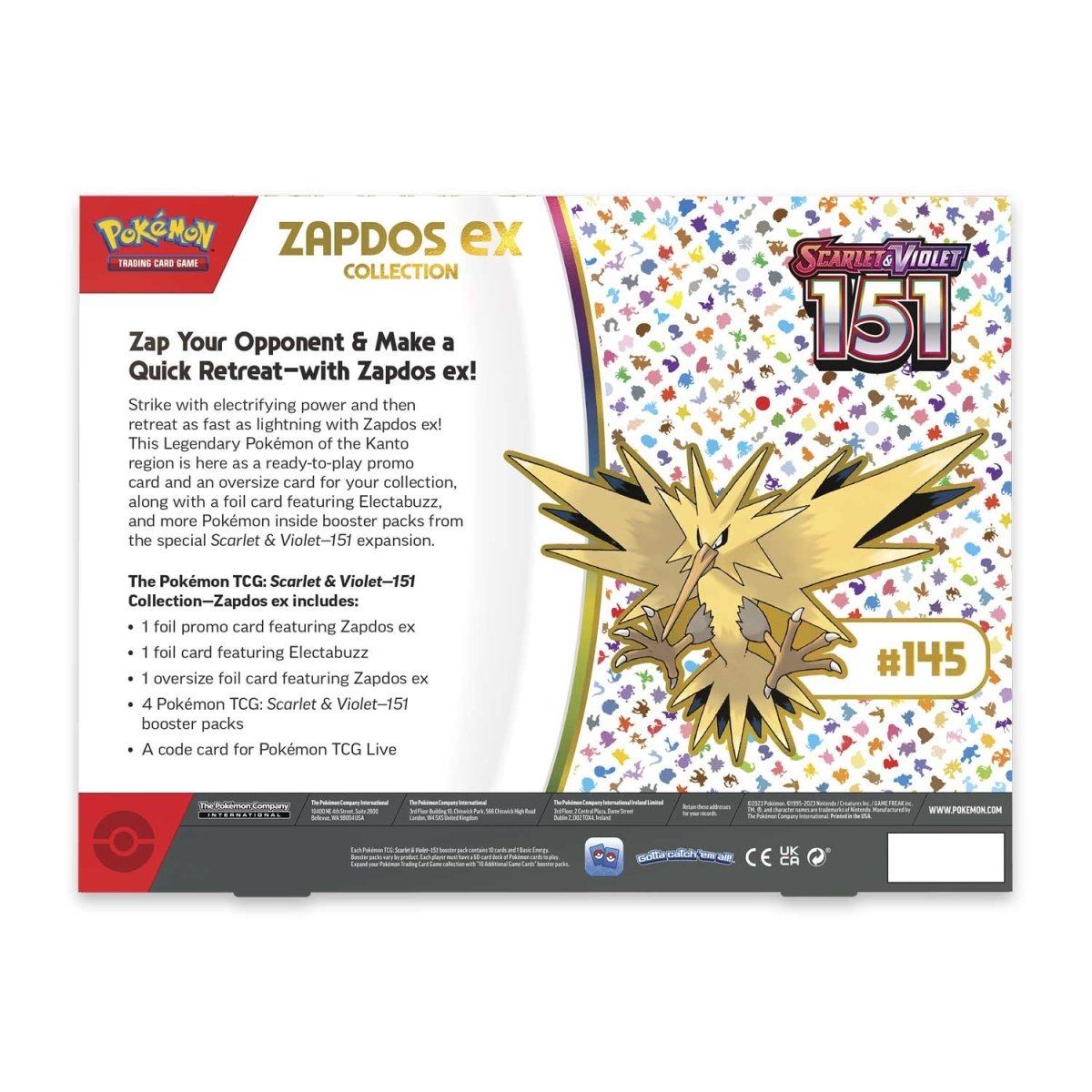 Pokémon TCG: Scarlet & Violet 151 Collection (Zapdos ex)